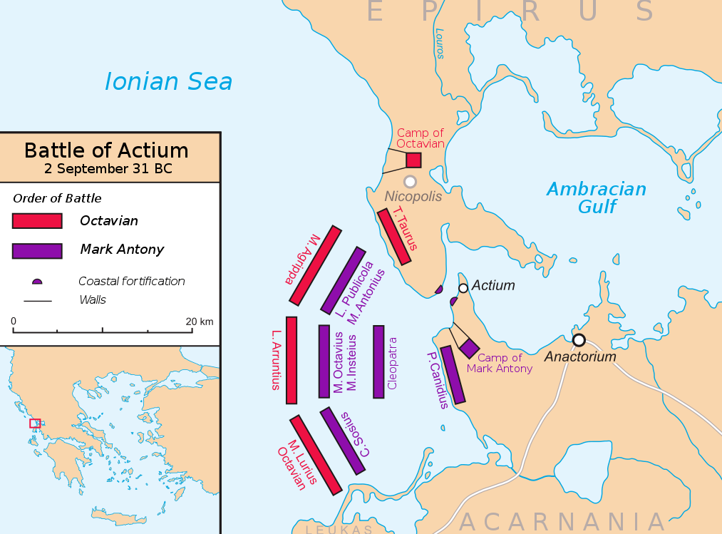 Actium Battle Map： Detailed Navigation of the Decisive Naval Clash