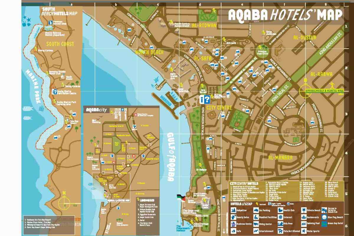 Aqaba City Map for Tourists: Detailed Directions & Top Attractions