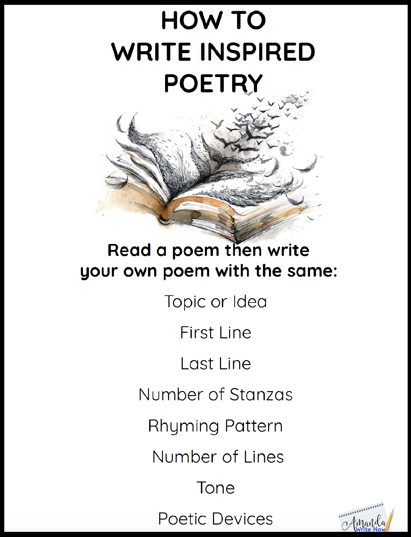 Think Poetry  Now:  Simple Exercises for Beginners