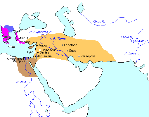 Easy Guide to the 4 Kingdoms After Alexander the Great Map